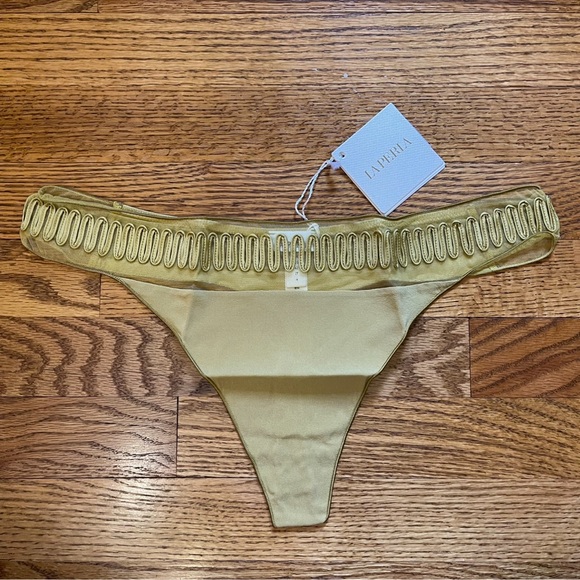 NWT La Perla Zigzag Soutache Thong Panties - Picture 9 of 16
